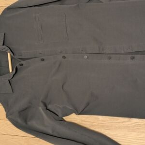 lululemon Charcoal Grey Button Down Dress Shirt